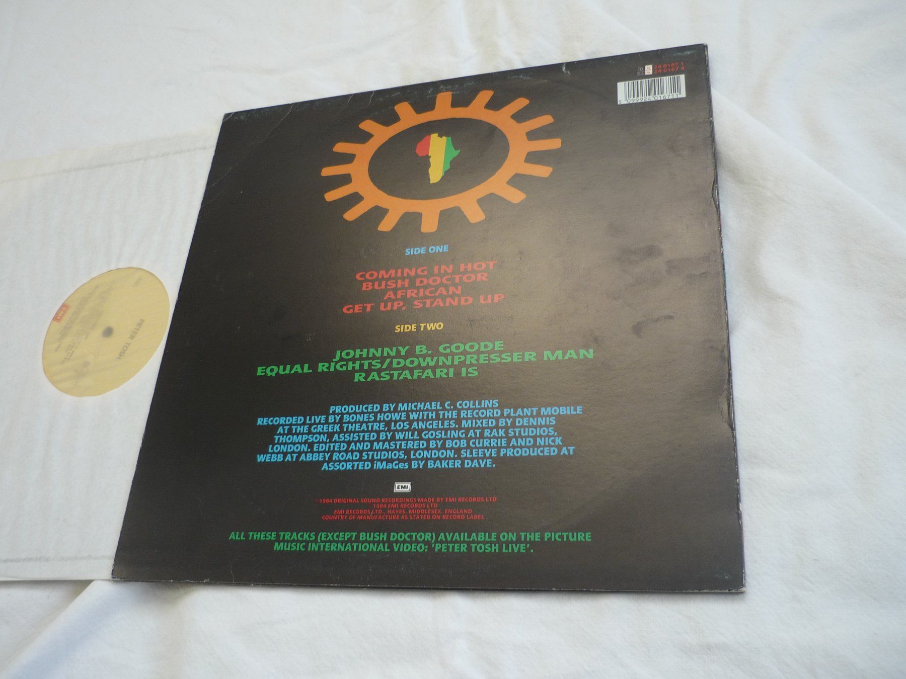 Dischi in vinile: 1x 12" Schallplatte  - Peter Tosh - captured live – Usato da Beringen venduto da Flatretriever 2
