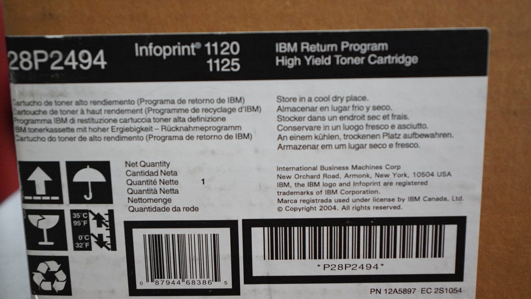 Cartucce per stampanti & toner: Original IBM 28P2494 Toner schwarz – Usato da Kollbrunn venduto da Austin1969 1