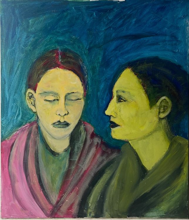 Interessante Gemälde von zwei Damen | Kaufen auf Ricardo