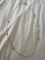 Goldene Swarovski Halskette mit Kristallen
