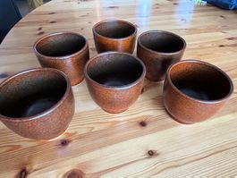 6er Set rustikale Tassen