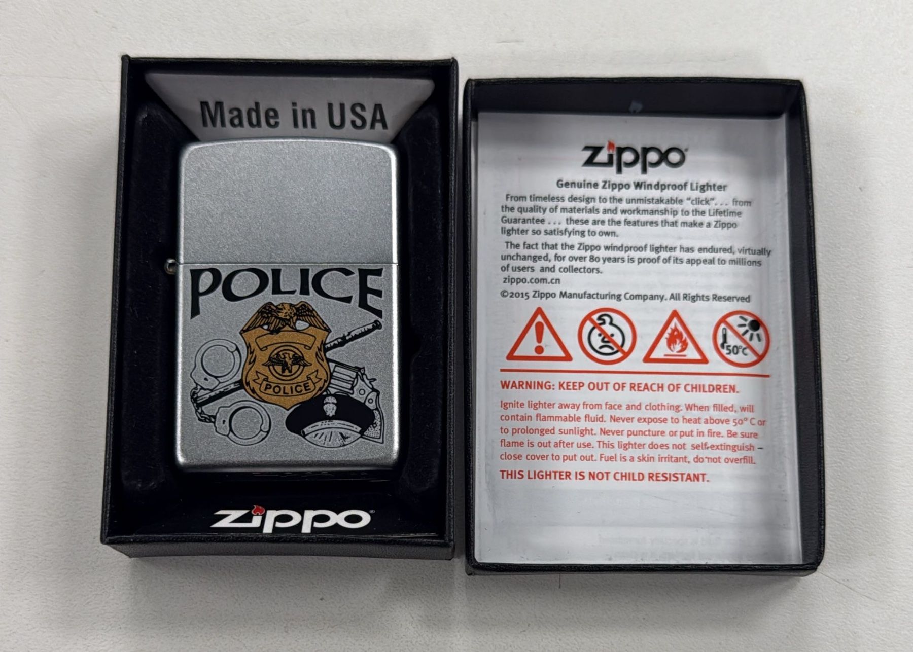 Zippo Accendini: ZIPPO FEUERZEUG POLICE – Usato da Zürich venduto da freioccasionen