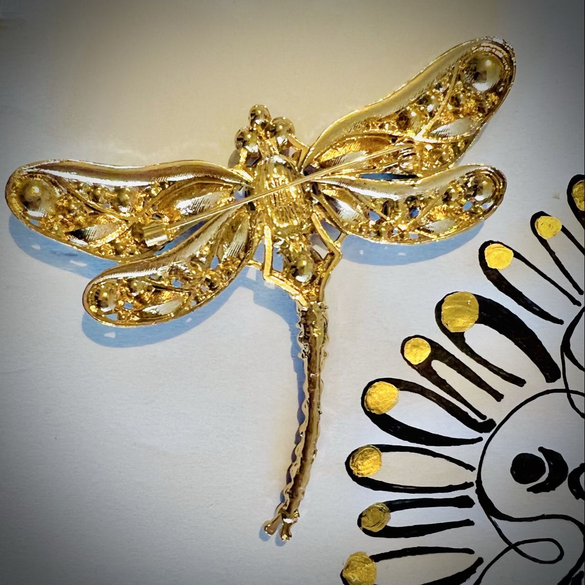Spille & Fermagli: Funkelnde Libellen Brosche Strass Dragonfly – Nuovo (secondo la descrizione) da Belp venduto da Lalaisland 1