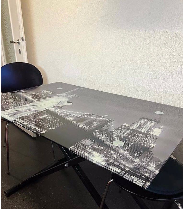 Tavoli: Glastisch New York Skyline, 120/75 – Usato da bern venduto da nani123 3