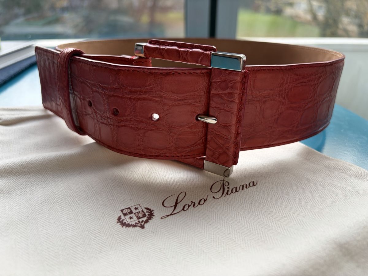Loro Piana Cinture: Lori Piana croco leather belt 75cm – Usato da Zürich venduto da nat_k