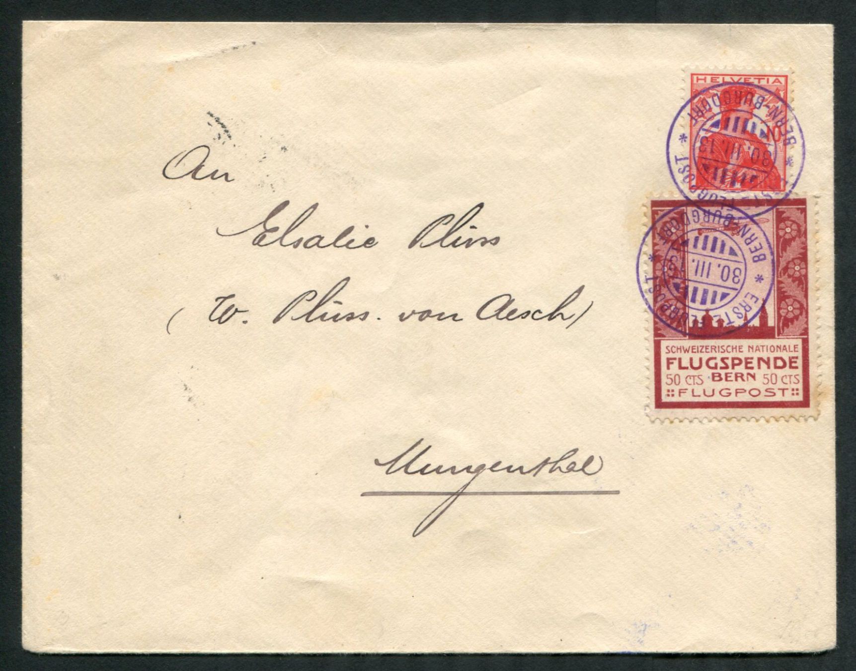 Alle Briefmarken: Vorläufer III Bern auf Brief, ZS 230.00 – Gebraucht aus Rekingen AG von Iceman_xv