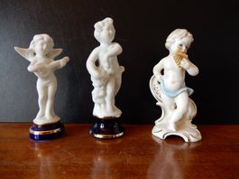 Goebel Figur Panflötenspieler Nr. 12006-12 und 2 Porz.Engel