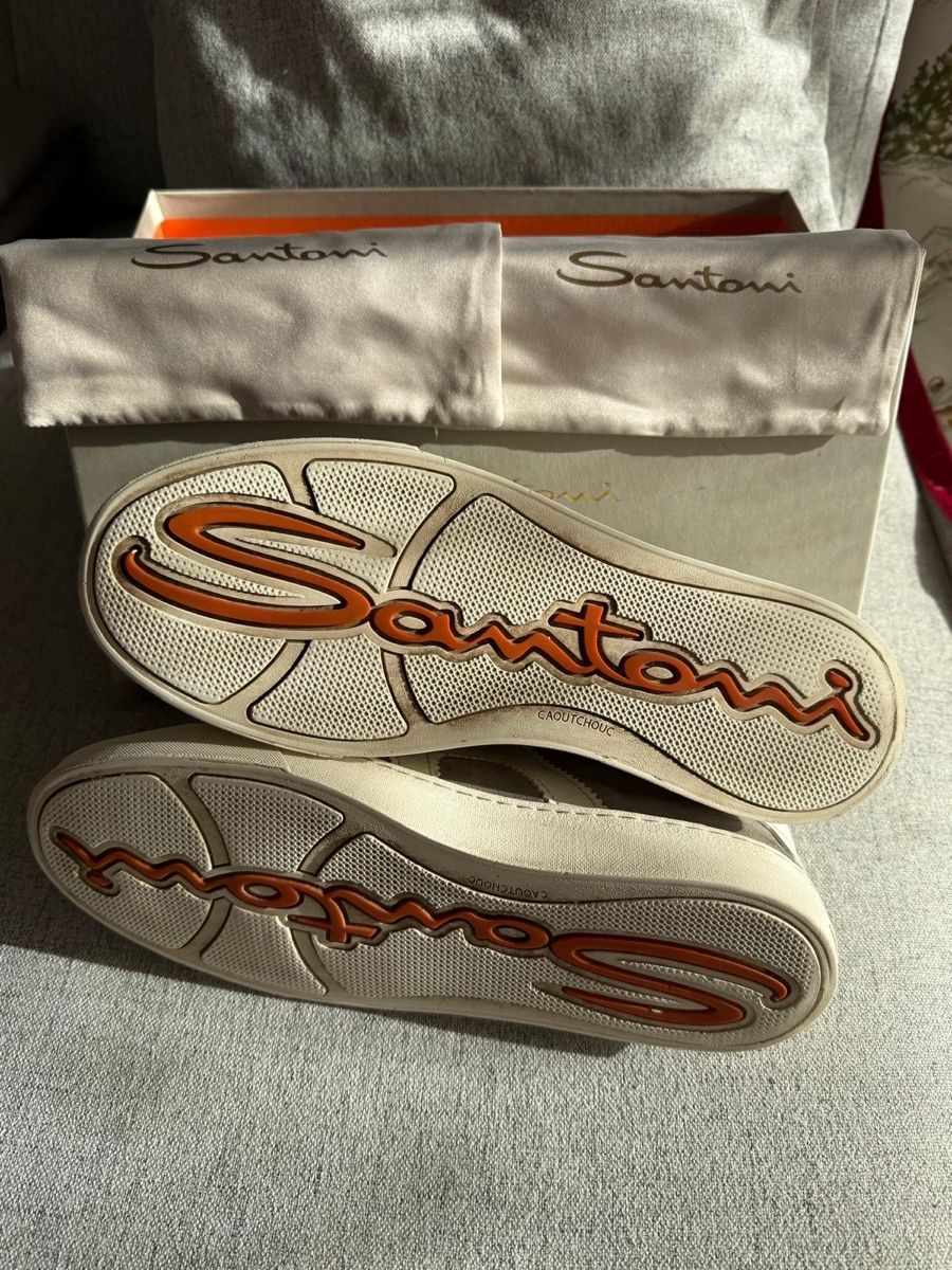 Santoni Herrenschuhe: Santoni Double buckle suede grey sneaker with box and papers – Gebraucht aus Mont-sur-Lausanne von jolieresale 4