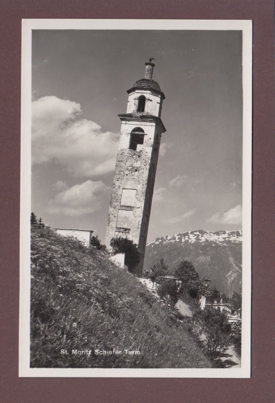 Cartoline postali: ST. MORITZ - Schiefer Turm – Usato da Pully venduto da nicecards