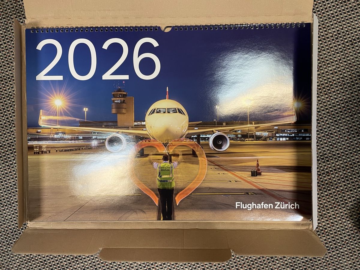 Calendari: Flughafen Zürich Kalender 2026 – Nuovo e nell'imballaggio originale da Kilchberg ZH venduto da Tscharva19