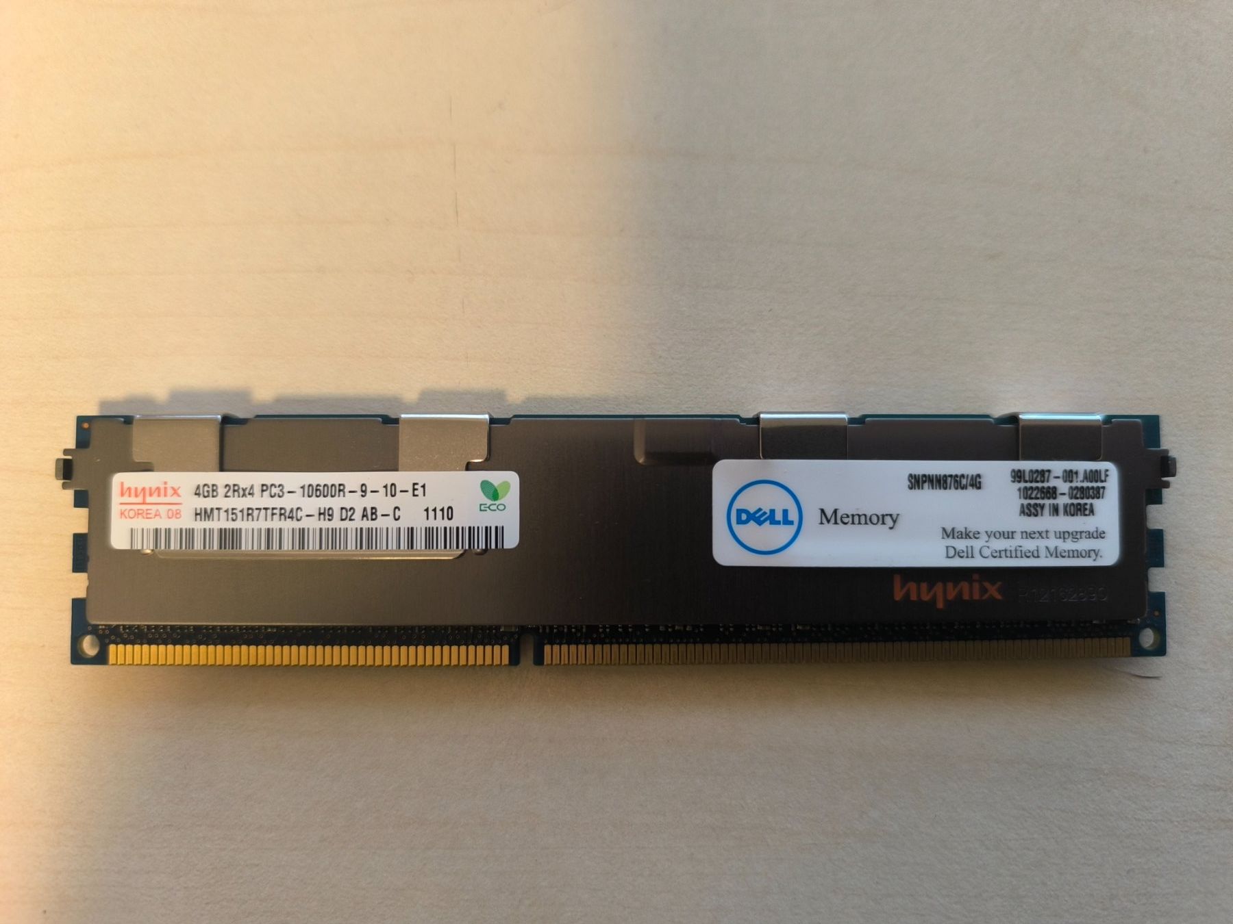 Dell Server: 4GB PC3-10600R ECC / Dell Server / HMT151R7TFR4C – Usato da Böbikon venduto da Mondi2