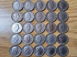 20 Rappen 1939/70 - Lot 25 Stück!
