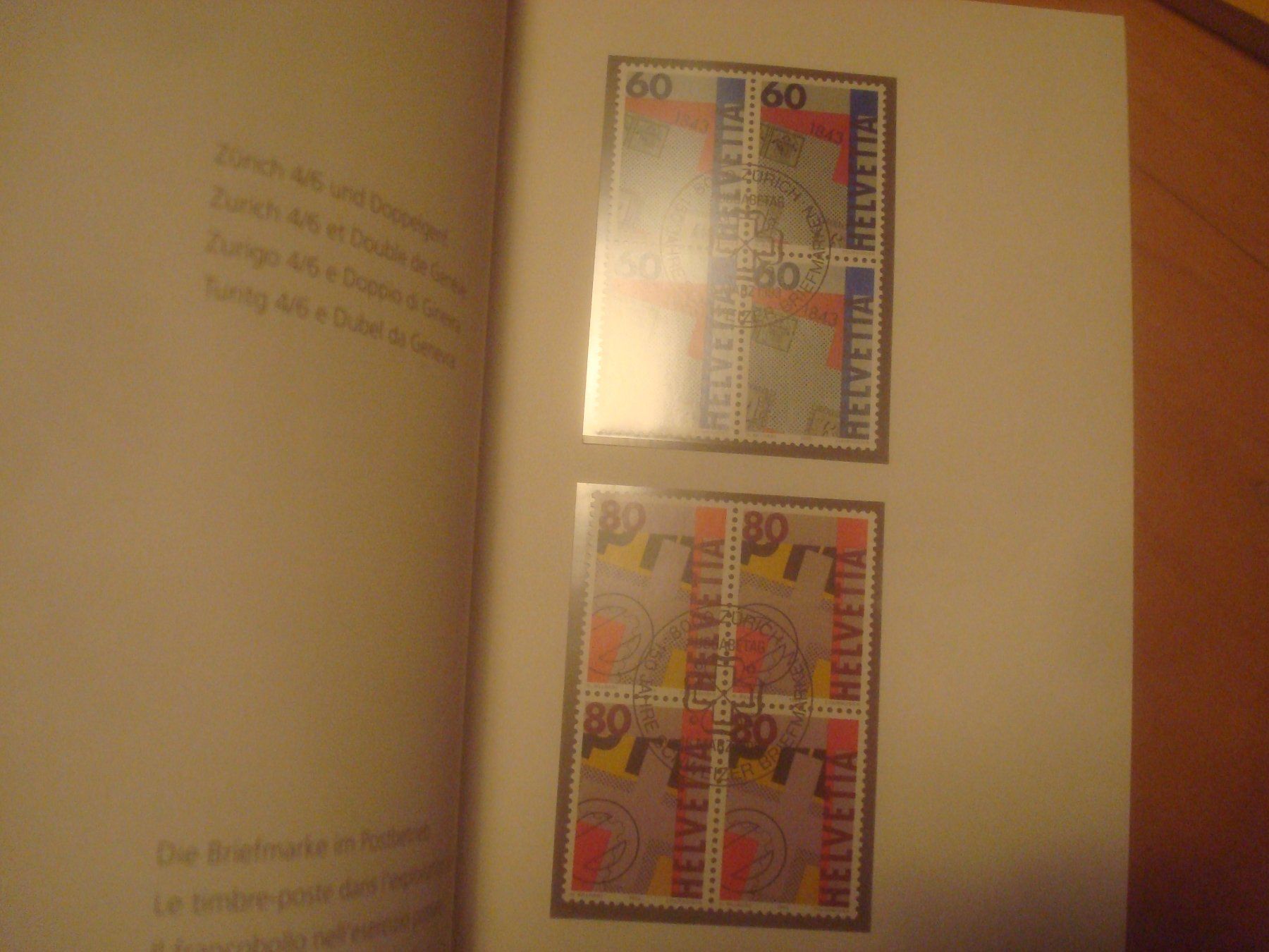 Alle Briefmarken: CH 1993 Jahresbuch mit 4er Blocks – Gebraucht aus Gordola von Polentaefung 2