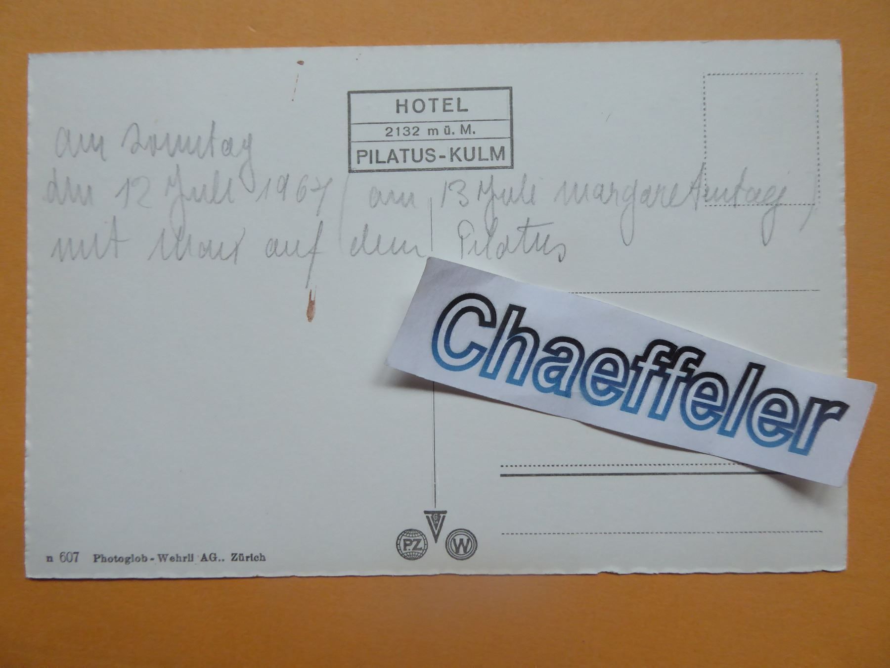 Cartoline postali: 1964 Pilatusbahn gegen Berneralpen – Nuovo (secondo la descrizione) da Zürich venduto da Chaeffeler 1