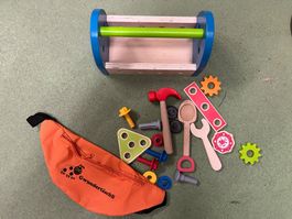 Holz Werkzeugkasten Kinderwerkzeug Set