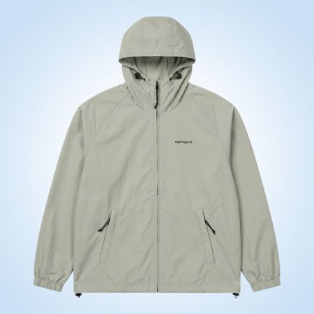 Carhartt Windbreaker Jacke hellgrau/khaki – Grösse M
