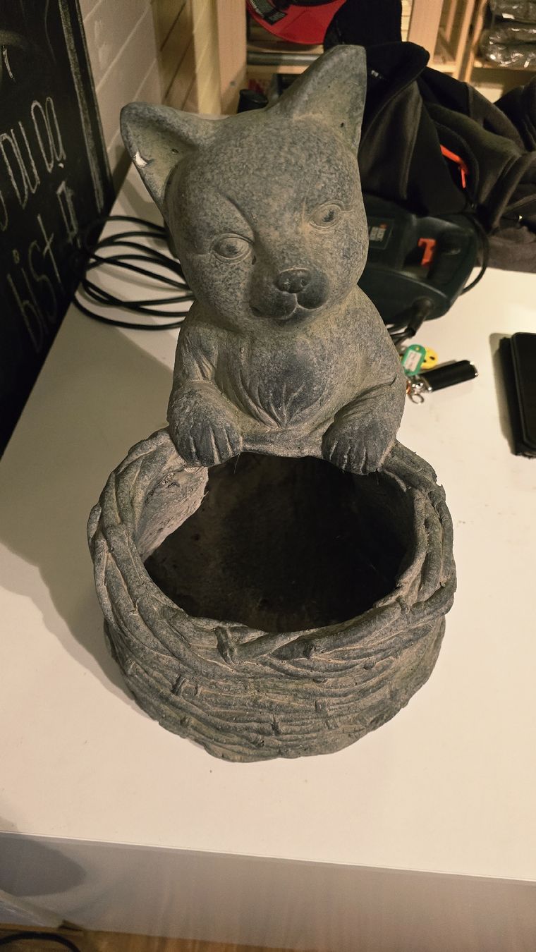 Vasi per fiori: Katzen-Blumentopf aus Steinguss - Neu – Nuovo e nell'imballaggio originale da Dussnang venduto da Priska2285 2