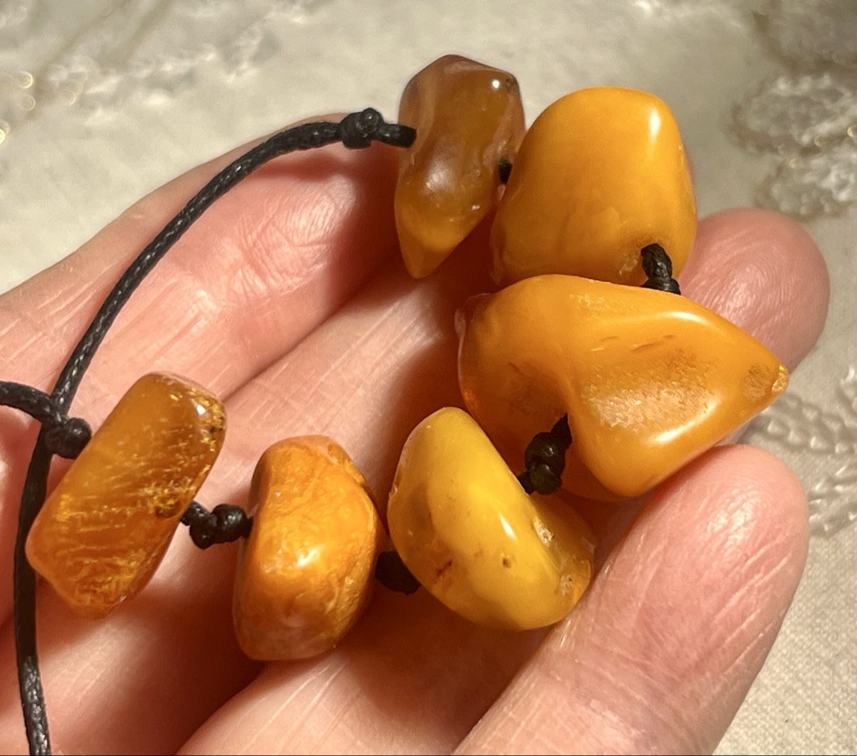 Catenine: Collier en ambre de la Baltique véritable – Usato da Genève venduto da DELIRBEADS 6