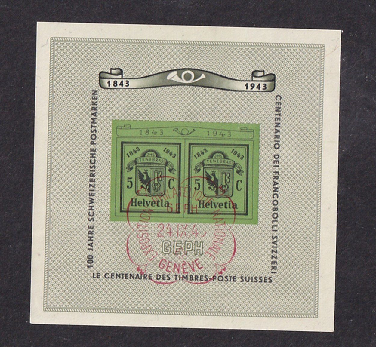 Tous les timbres: Bloc Genève ET – D'occasion à Grandson par Rogneux