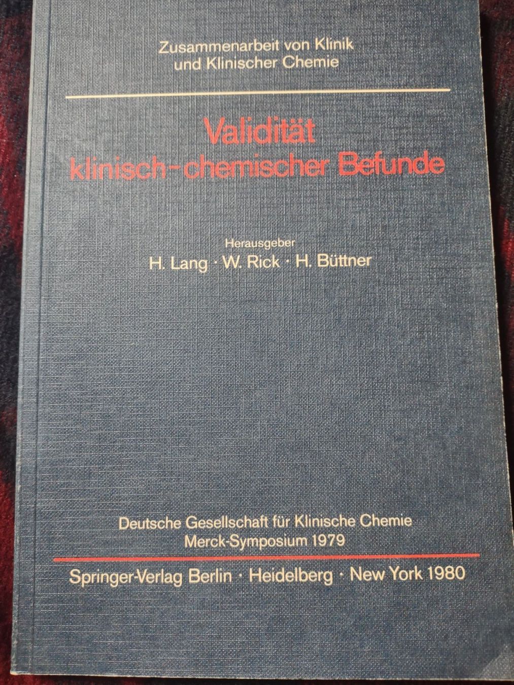 Bücher: Validität klinisch-chemischer Befunde – Gebraucht aus Bassersdorf von kal_99sw