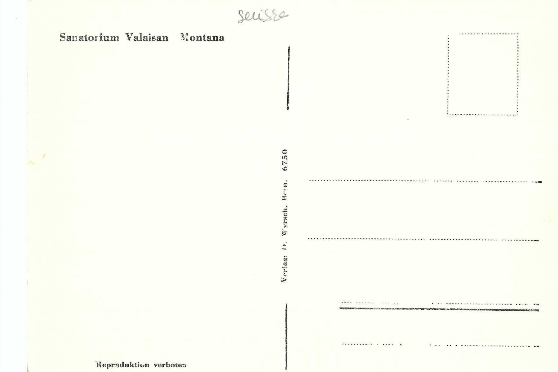 Cartoline postali: Montana VS, Sanatorium Valaisan – Usato da Thun venduto da 44wart 1