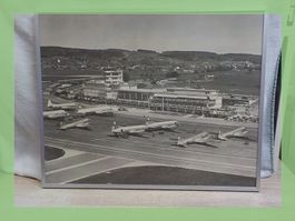 Flughafen Zürich-Kloten, seltene Aufnahme, gerahmt!