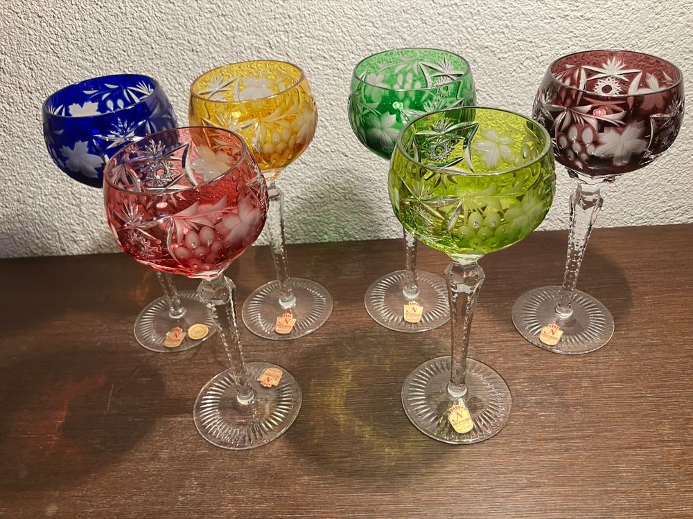6 Nachtmann Bleikristall Gläser Traube mit Diamantschliff (Neu (gemäss Beschreibung)) in Schlieren für CHF 380 – nur Abholung auf Ricardo kaufen