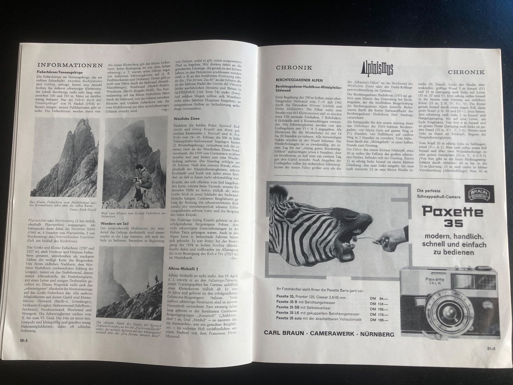 Riviste & Magazine: Magazin Alpinismus 5/64 – Usato da Bolligen venduto da Jerry127 1