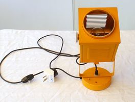 Vintage LA2 Swiss Tischlampe Spotlampe Metall orange 70/80er