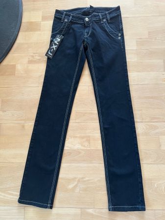 NEXOS Damen Jeans in Gr. 44, Schwarz, NEU