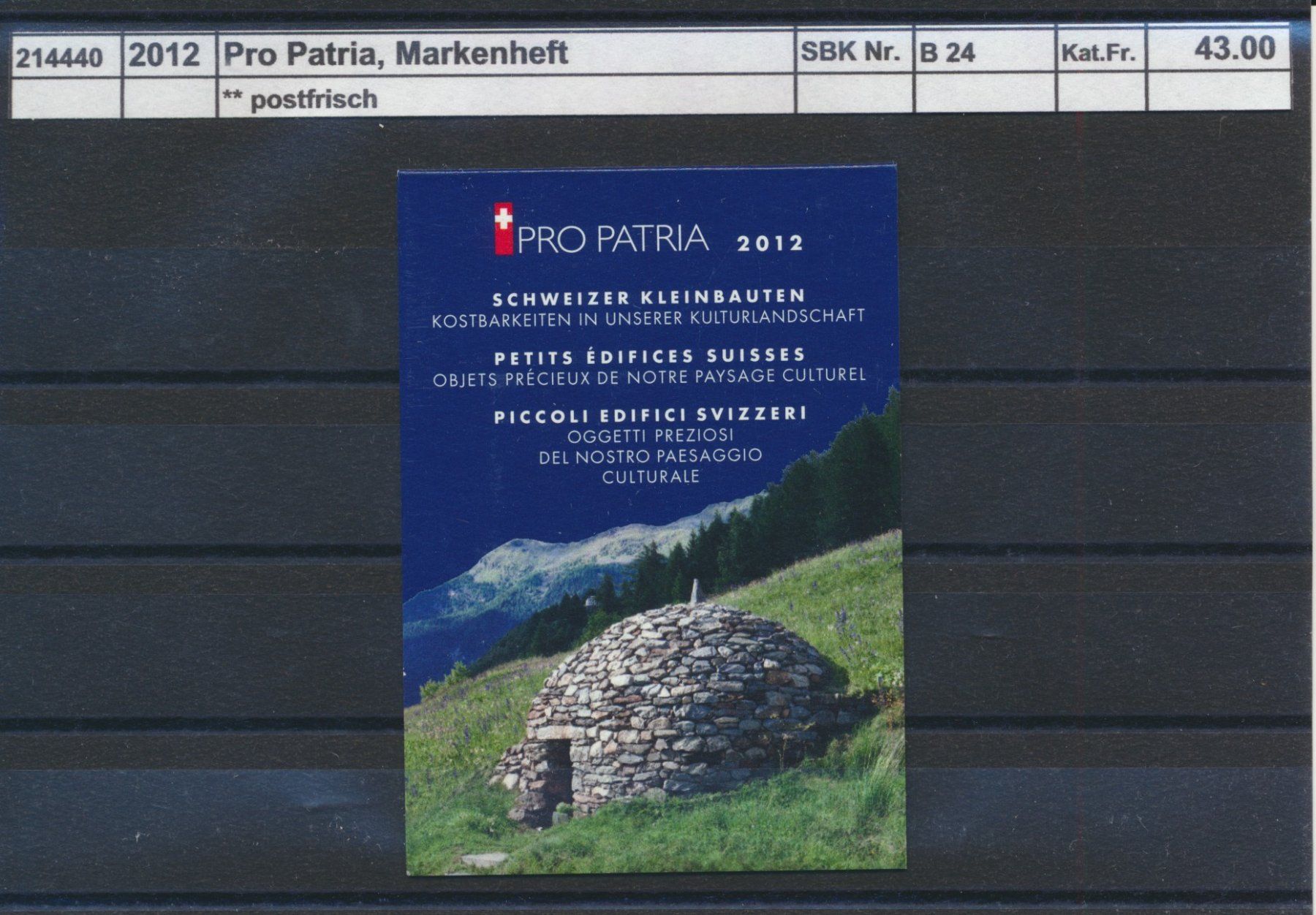 Alle Briefmarken: 2012 Pro Patria, Markenheftchen, ** postfrisch – Neu (gemäss Beschreibung) aus Winterthur von Zupogeru