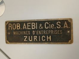 Altes Schild / Robert Aebi & Cie. SA Zürich - ca. 1930