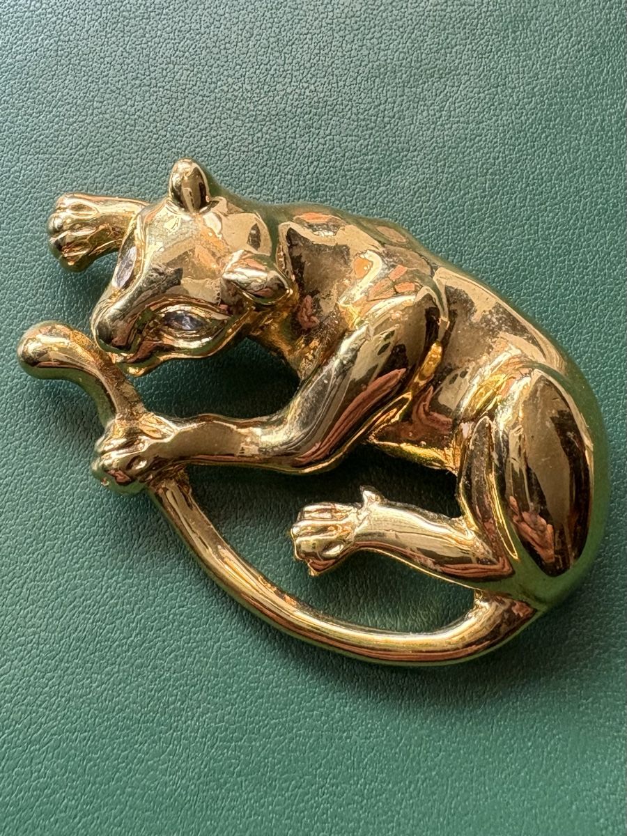 Spille & Fermagli: Schöne Vintage Vogue Bijoux Leopard Brosche – Usato da Zürich venduto da timeless.tones