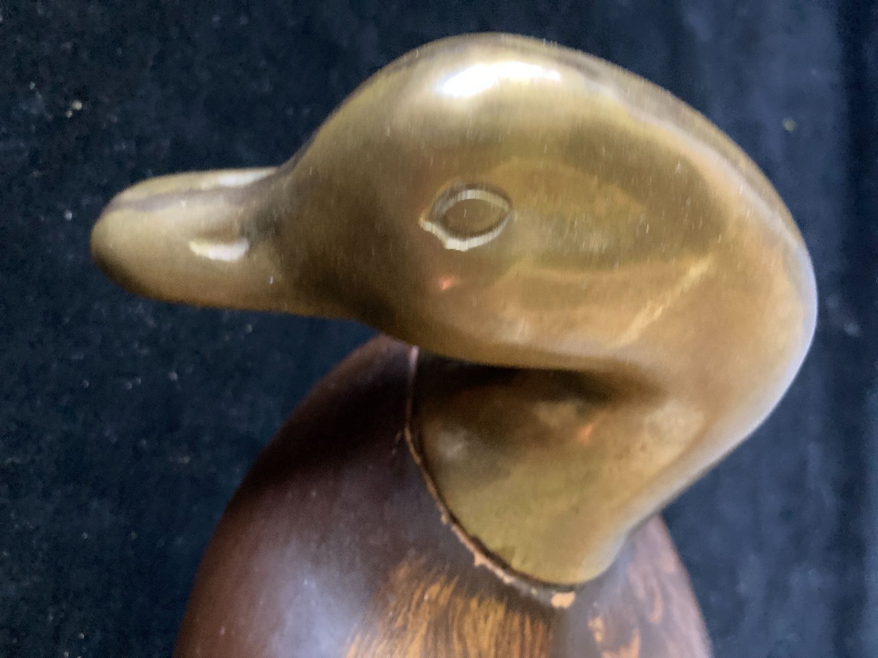 Figuren: Holz - Ente mit Messing-Kopf – Gebraucht aus Zürich von Chaeffeler 3