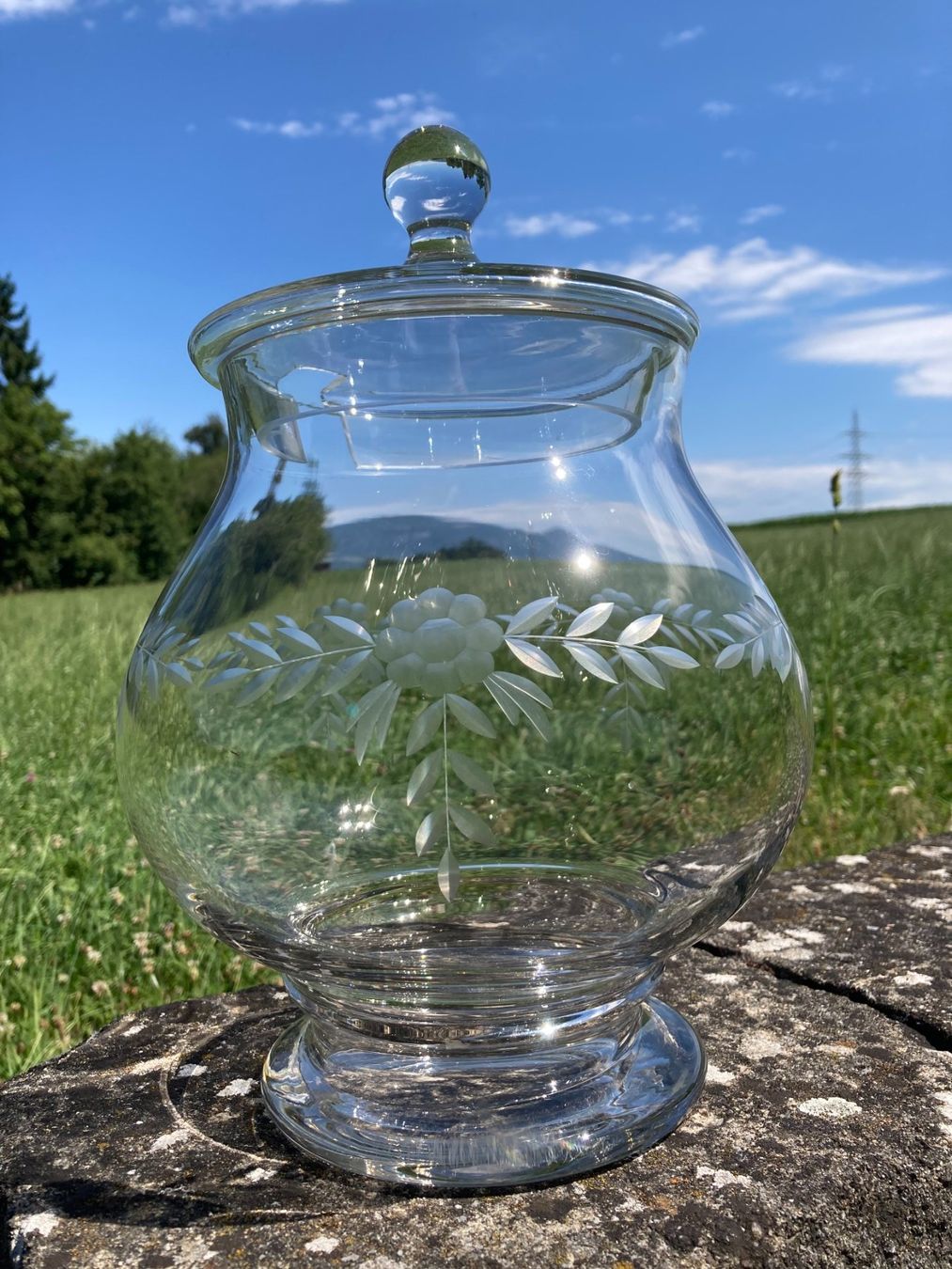 Karaffen: GROSSE KRISTALL-BOWLE MIT SCHLIFF  4500 - 5000 ML – Gebraucht aus Subingen von ArtBead 3