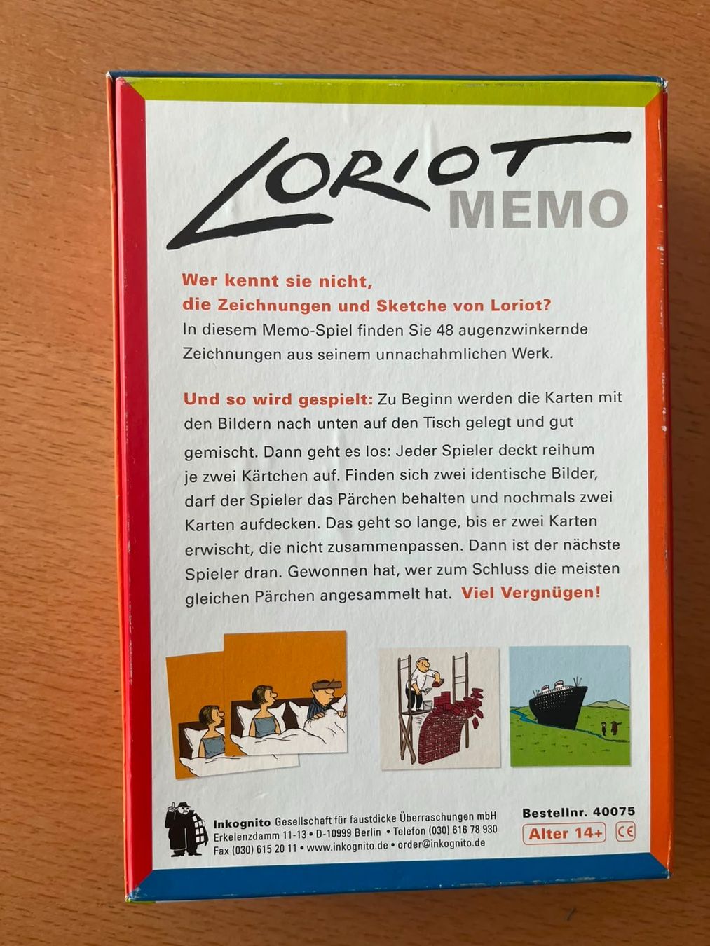Giochi: Loriot Memo-Spiel mit 48 Zeichenkarten – Usato da Küssnacht am Rigi venduto da Fueuerli 1