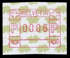 ATM 19 Wertfehldruck 6 Rp. Wertstufe 0006 **