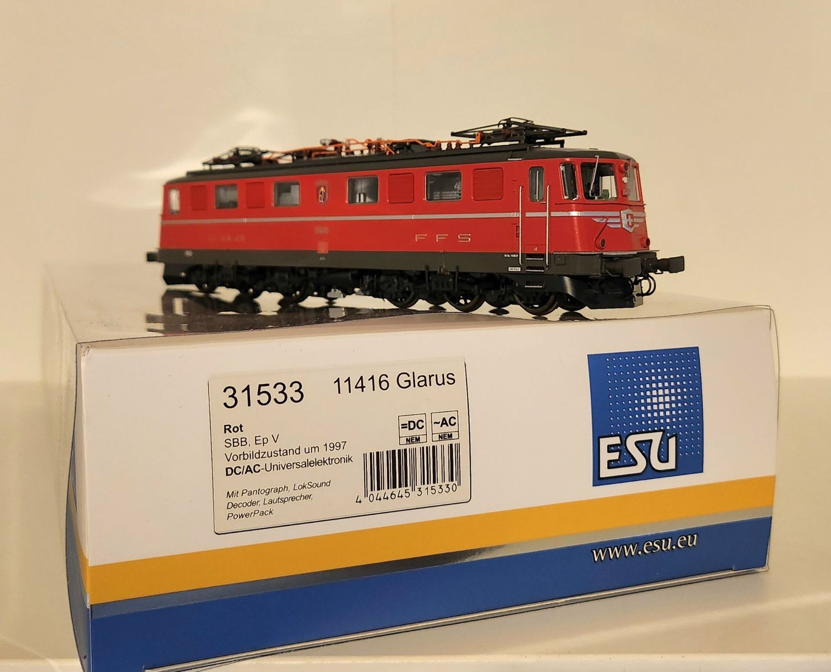Esu Modellini di ferrovie: ESU Ae 6/6 11416 "Glarus" DC/AC – Nuovo (secondo la descrizione) da Wittenwil venduto da ced_q8j7