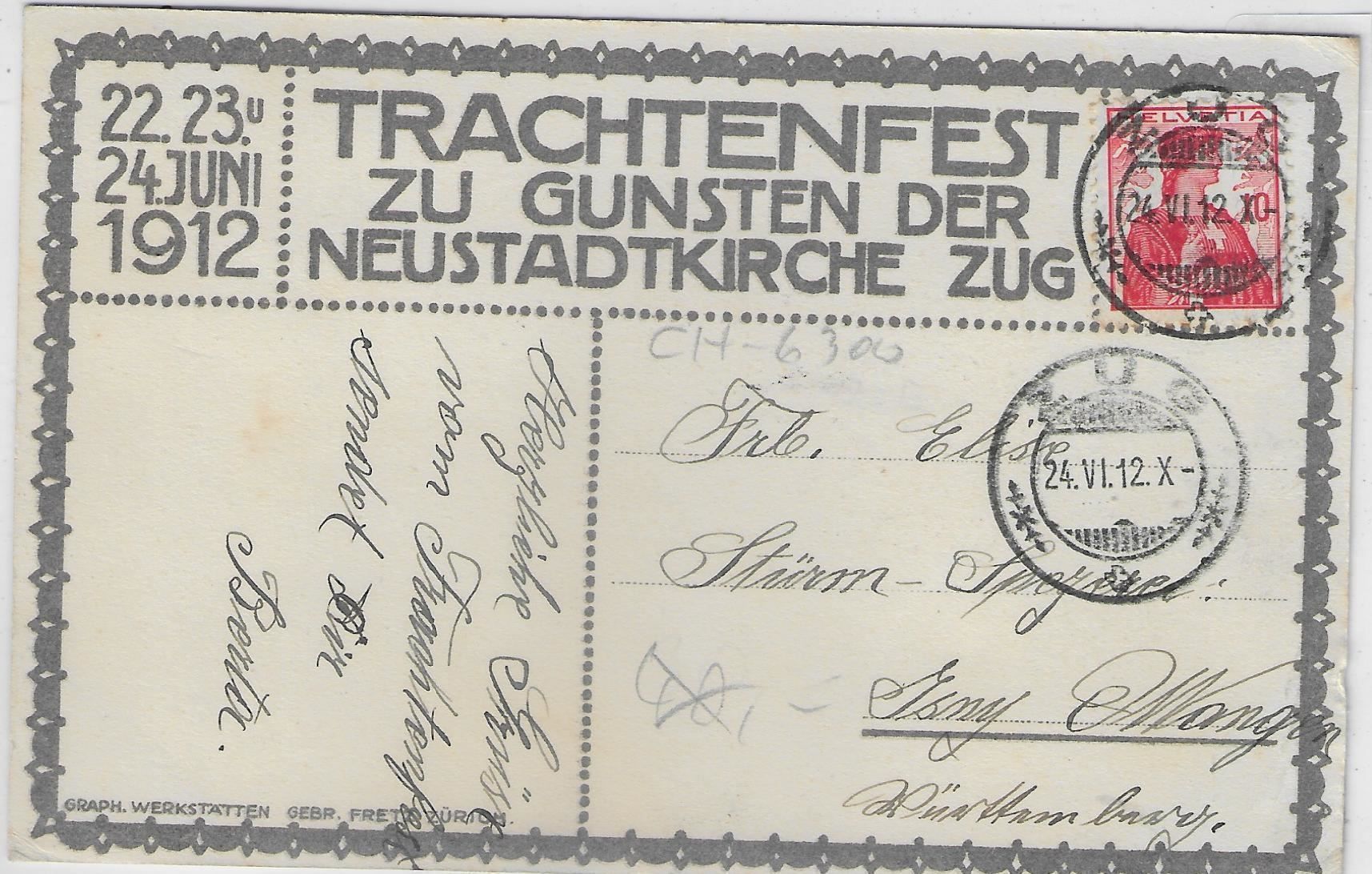 Cartes postales: Trachtenfest zu Gunsten Neustadtkirche – Antique à Ettingen par Kartenplanet 1