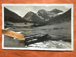 Originale Vintage Postkarte Davos Sertigtal