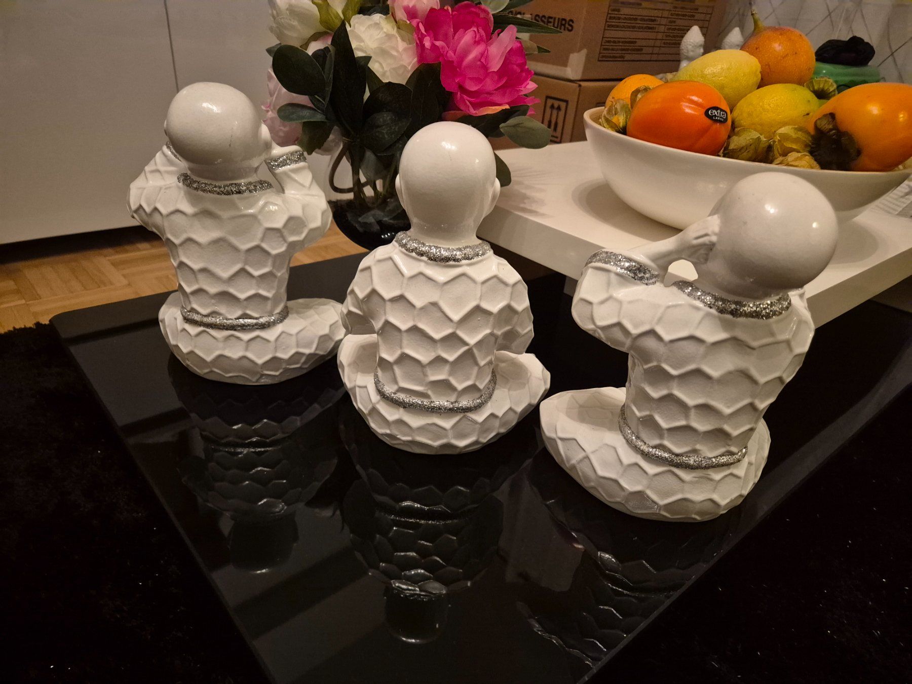 Statuette: Statuettes des trois singes de la sagesse, décoration. – Usato da Genève venduto da cat_ps7g 1