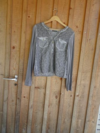 Langarmshirt taupe von Street One Gr. 38 - M103