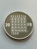 20 Fr. Gedenkmünze 1998 200 Jahre Helvetia