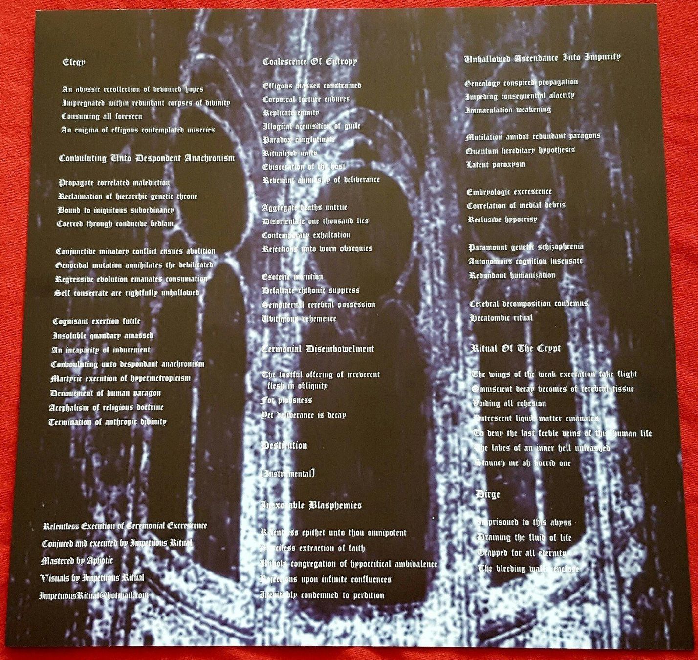 Dischi in vinile: Impetuous Ritual - Relentless Execution - Sweden First Press – Usato da Uster venduto da Zardodel 6