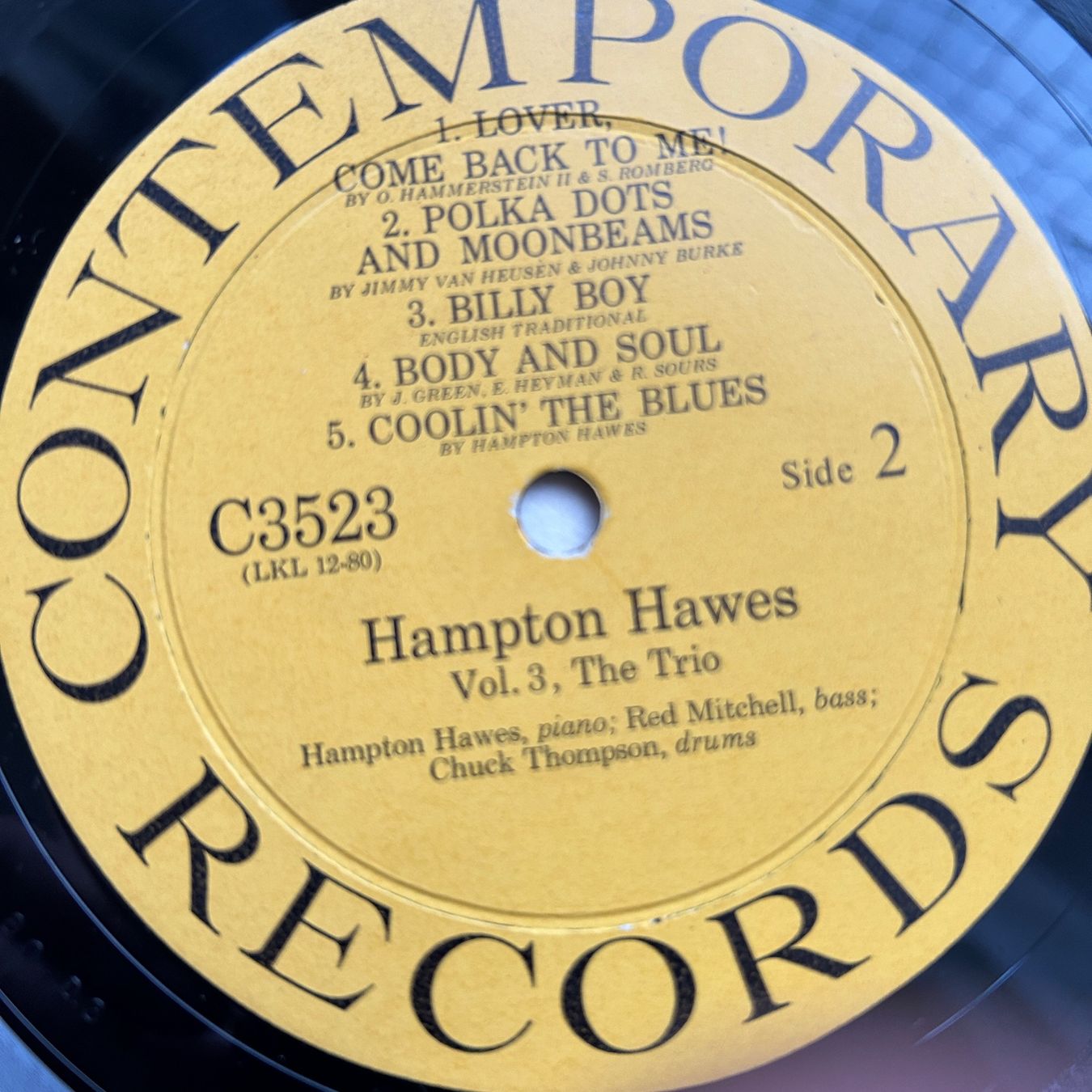 Dischi in vinile: Hampton Hawes  Everybody Likes Hampton Hawes Vol. 3 LP – Usato da Lausanne venduto da Pask1 3