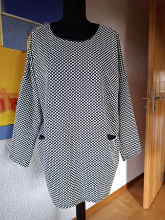 Tunika Gr L XL Punkte Office Business back white  basic 1011