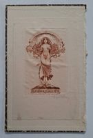 Jugendstil Radierung Akt 1919 Ex Libris A. Soder signiert