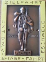 Plakette ZIELFAHRT JNT. DMV-2-TAGE-FAHRT ESCHWEGE