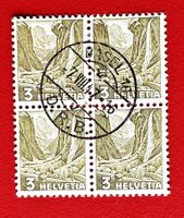 LANDSCHAFT 201 Y VIERERBLOCK DEUTSCHE REICHSBAHN BASEL 1947