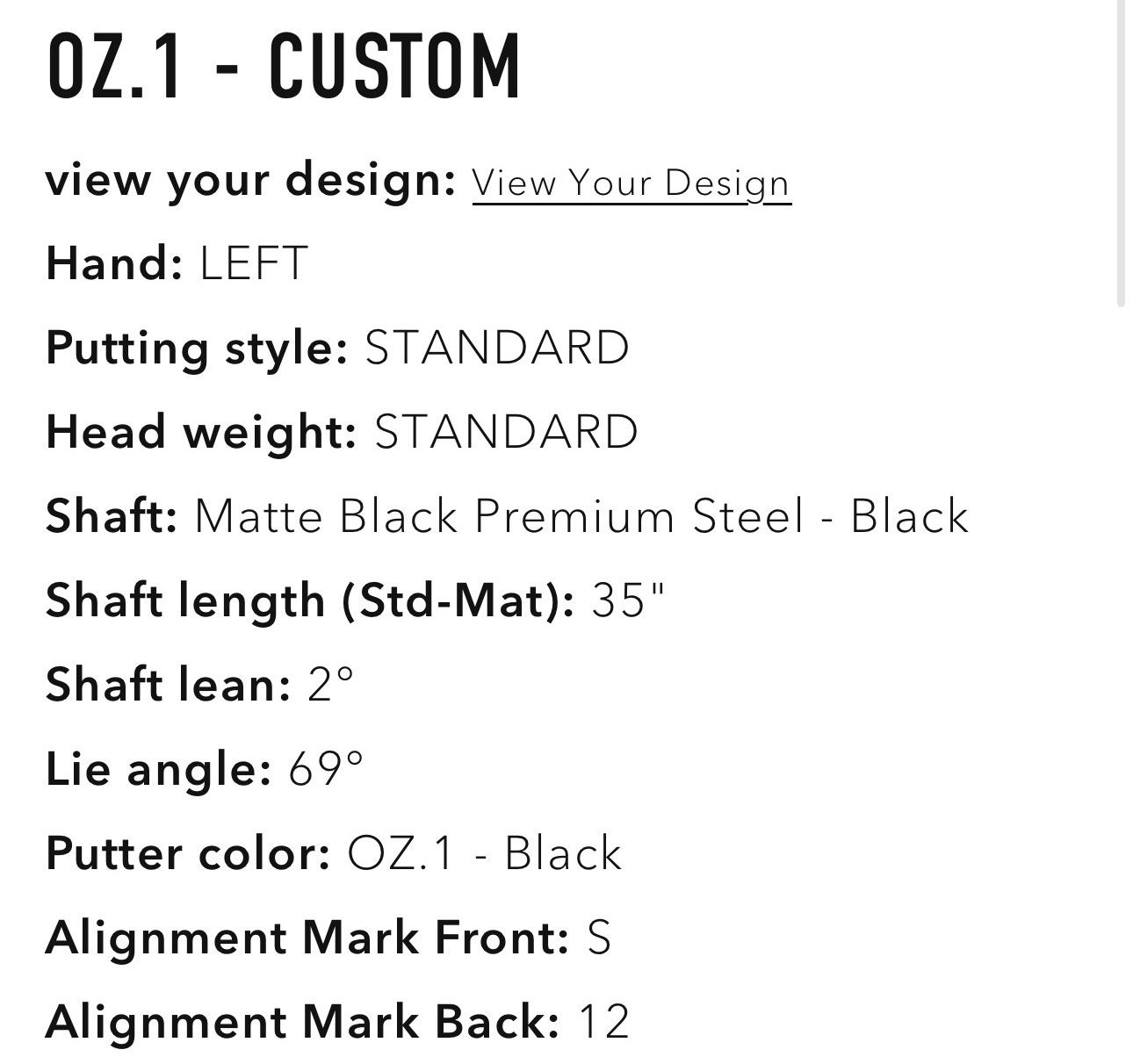 Mazze & Set: L.A.B Putter OZ.1 CUSTOM LH NEUWERTIG! – Usato da Busswil BE venduto da p___g 2